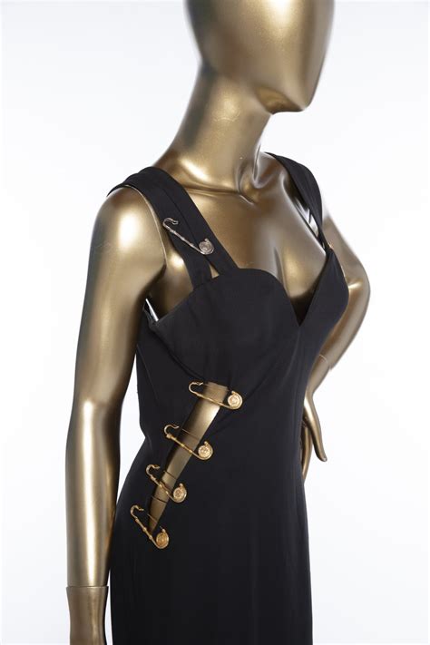 versace pin|versace safety pin dress price.